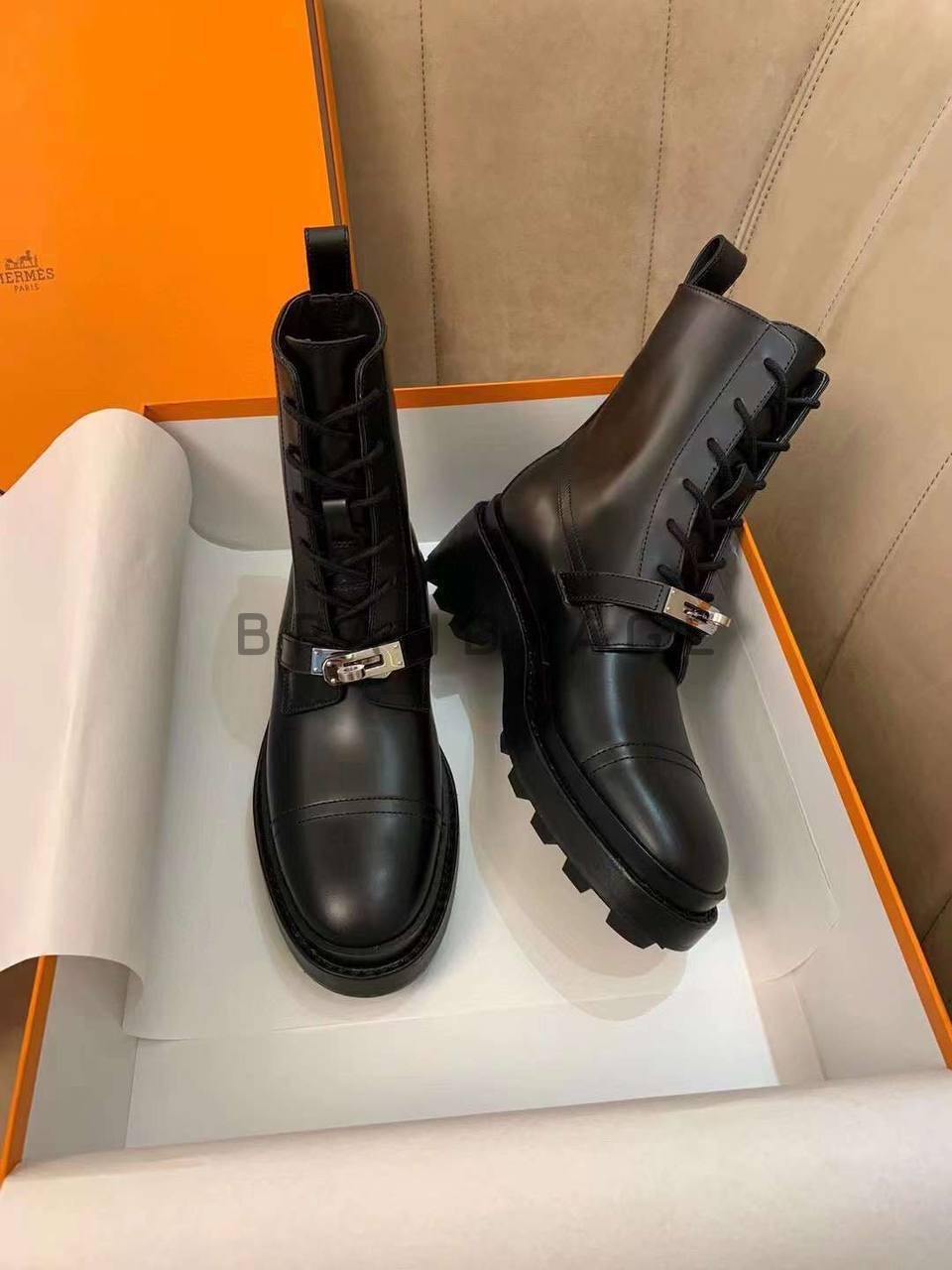 Женские ботинки кожаные Hermes Женские ботинки кожаные Hermes