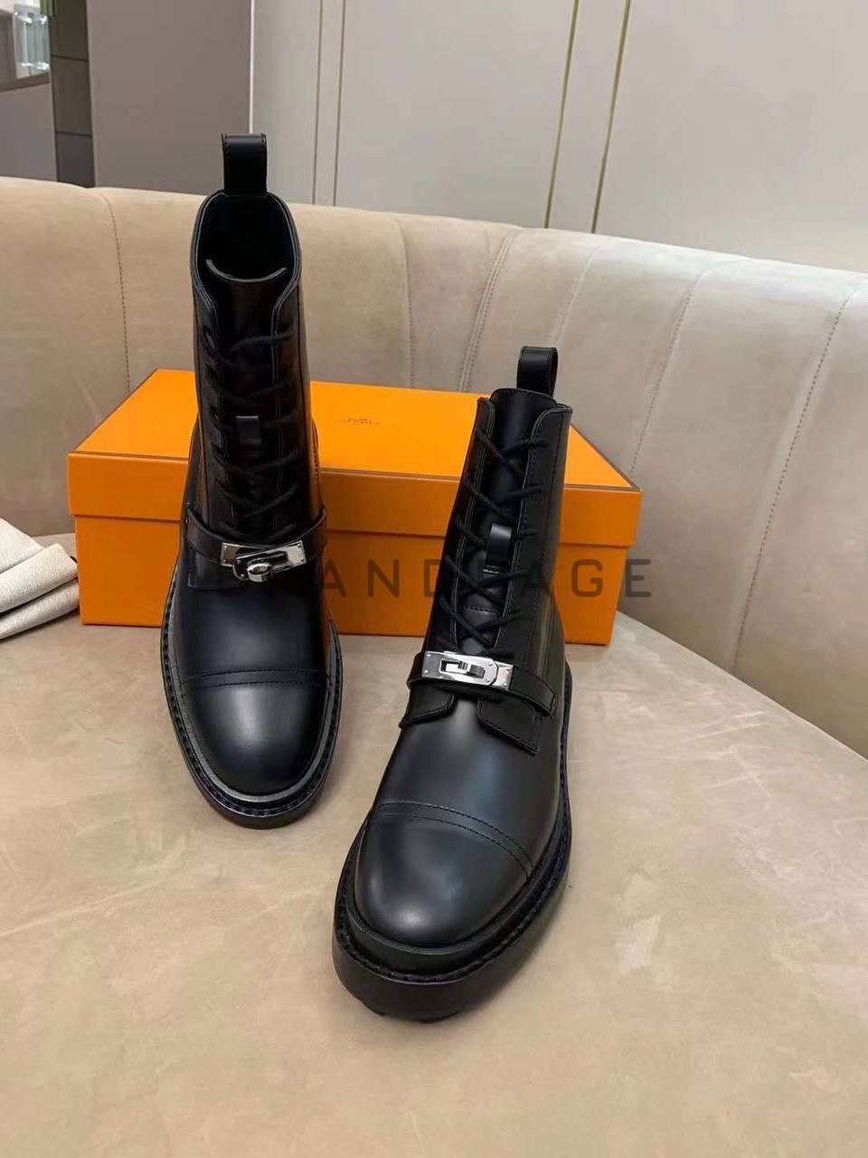 Женские ботинки кожаные Hermes Женские ботинки кожаные Hermes