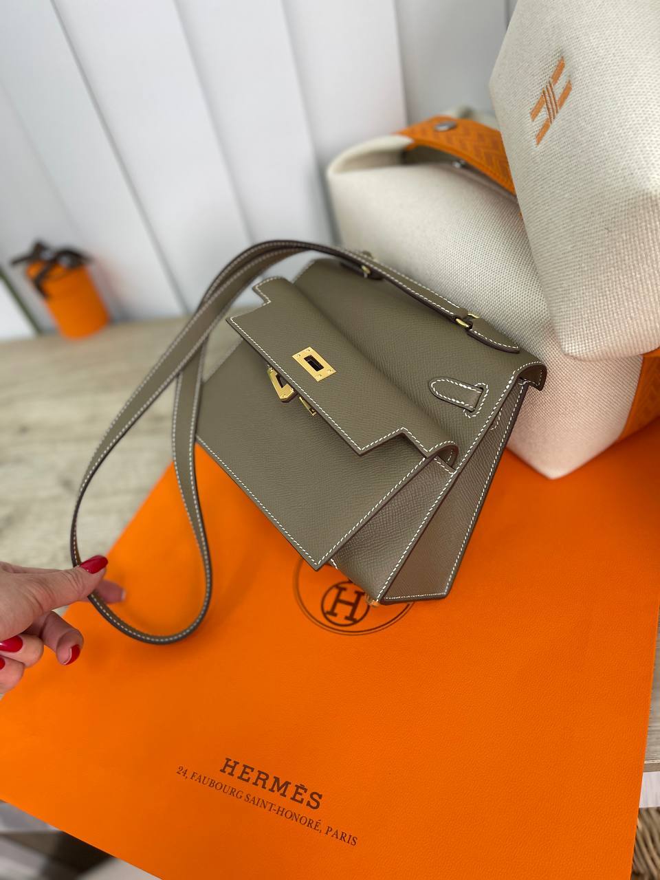 Премиум женская сумка Kelly Epsom Hermes BP-23855 Премиум женская сумка Kelly Epsom Hermes BP-23855
