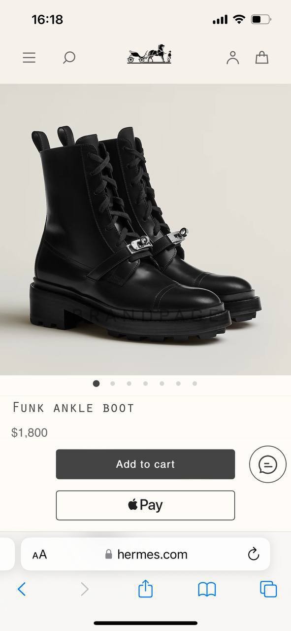 Женские ботинки кожаные Hermes Женские ботинки кожаные Hermes