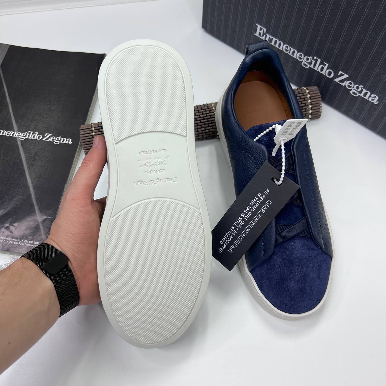 ZEGNA мужские кеды трендовые BP-18345 ZEGNA мужские кеды трендовые BP-18345