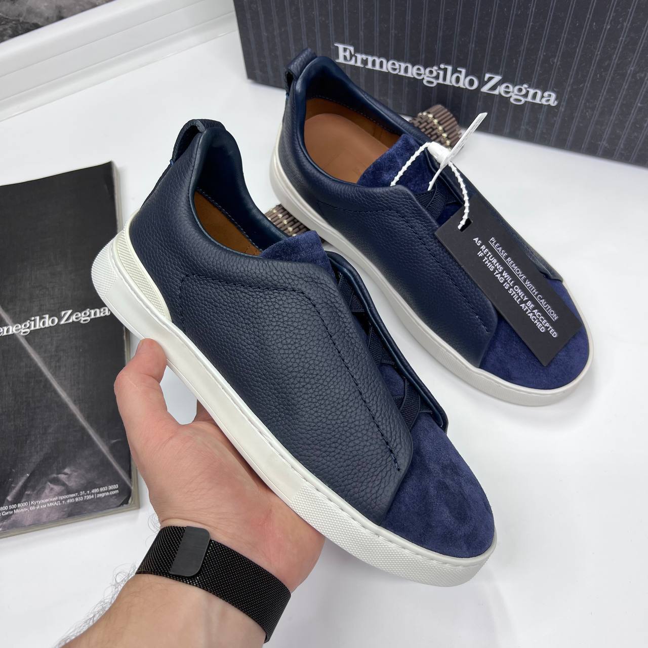 ZEGNA мужские кеды трендовые BP-18345 ZEGNA мужские кеды трендовые BP-18345