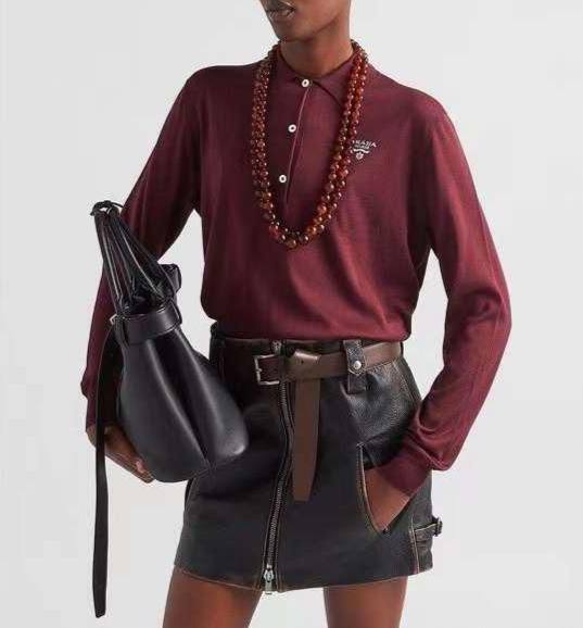 Кожаная юбка эксклюзивная Prada BP-53782 Кожаная юбка эксклюзивная Prada BP-53782