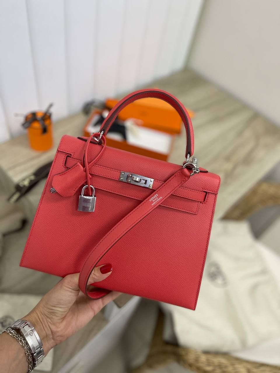 Коллекционная женская сумка Kelly, 25 Epsom Hermes BP-23262 Коллекционная женская сумка Kelly, 25 Epsom Hermes BP-23262