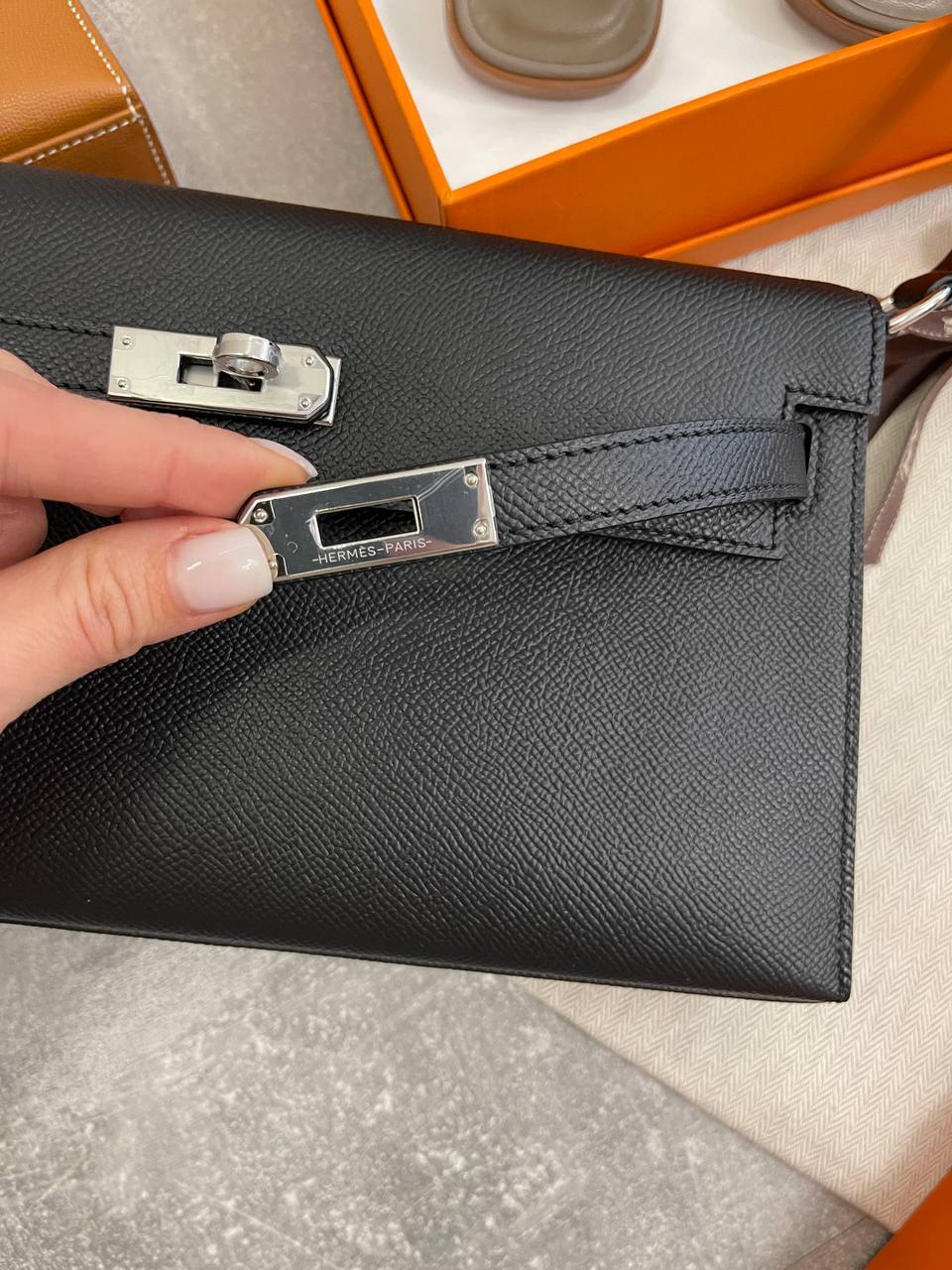 Kelly Elan женская сумка Chevre PHW премиум Hermes BP-46493 Kelly Elan женская сумка Chevre PHW премиум Hermes BP-46493