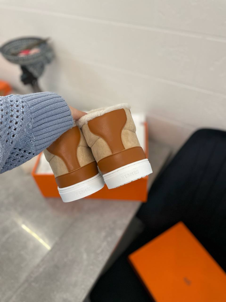 Повседневные женские кеды Hermes BP-42869 Повседневные женские кеды Hermes BP-42869