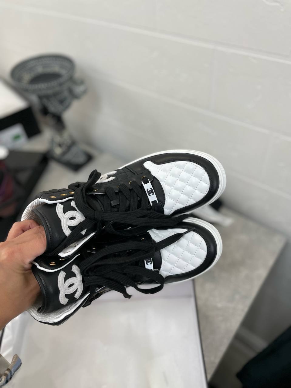 Премиальные высокие кеды Chanel BP-40239 Премиальные высокие кеды Chanel BP-40239