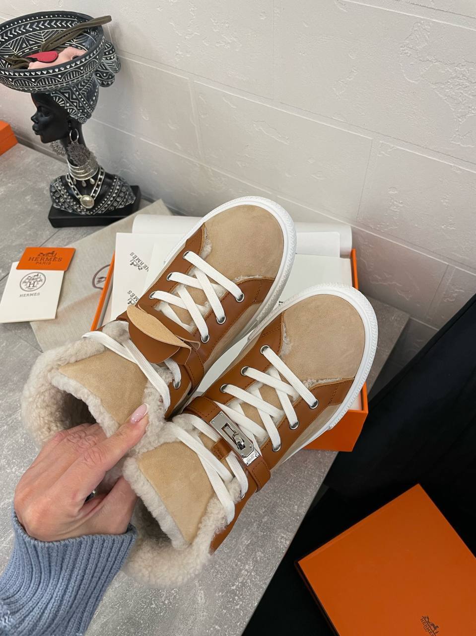 Повседневные женские кеды Hermes BP-42869 Повседневные женские кеды Hermes BP-42869