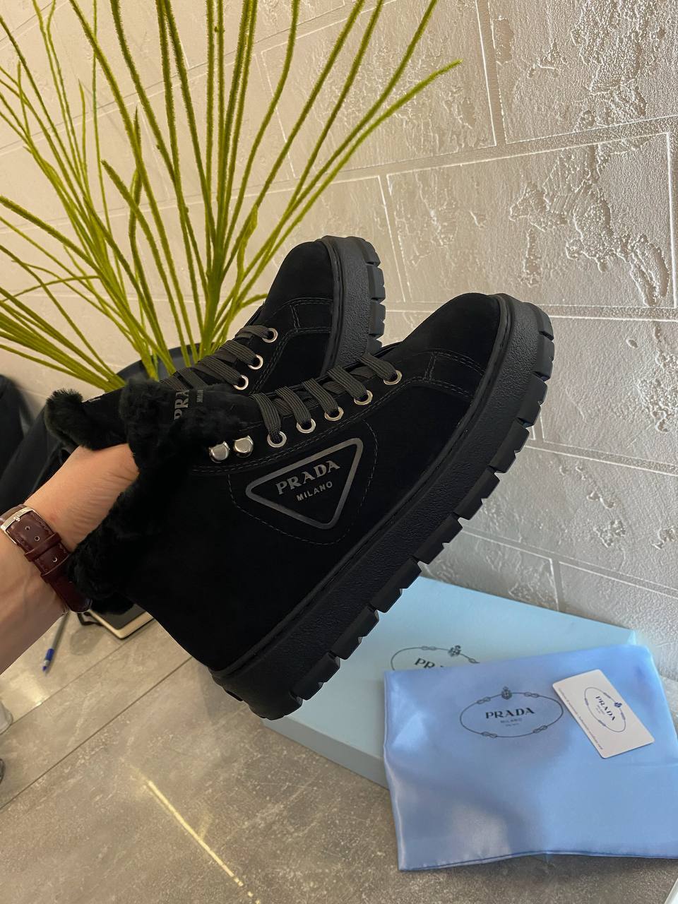 Дизайнерские женские кеды Prada BP-42649 Дизайнерские женские кеды Prada BP-42649