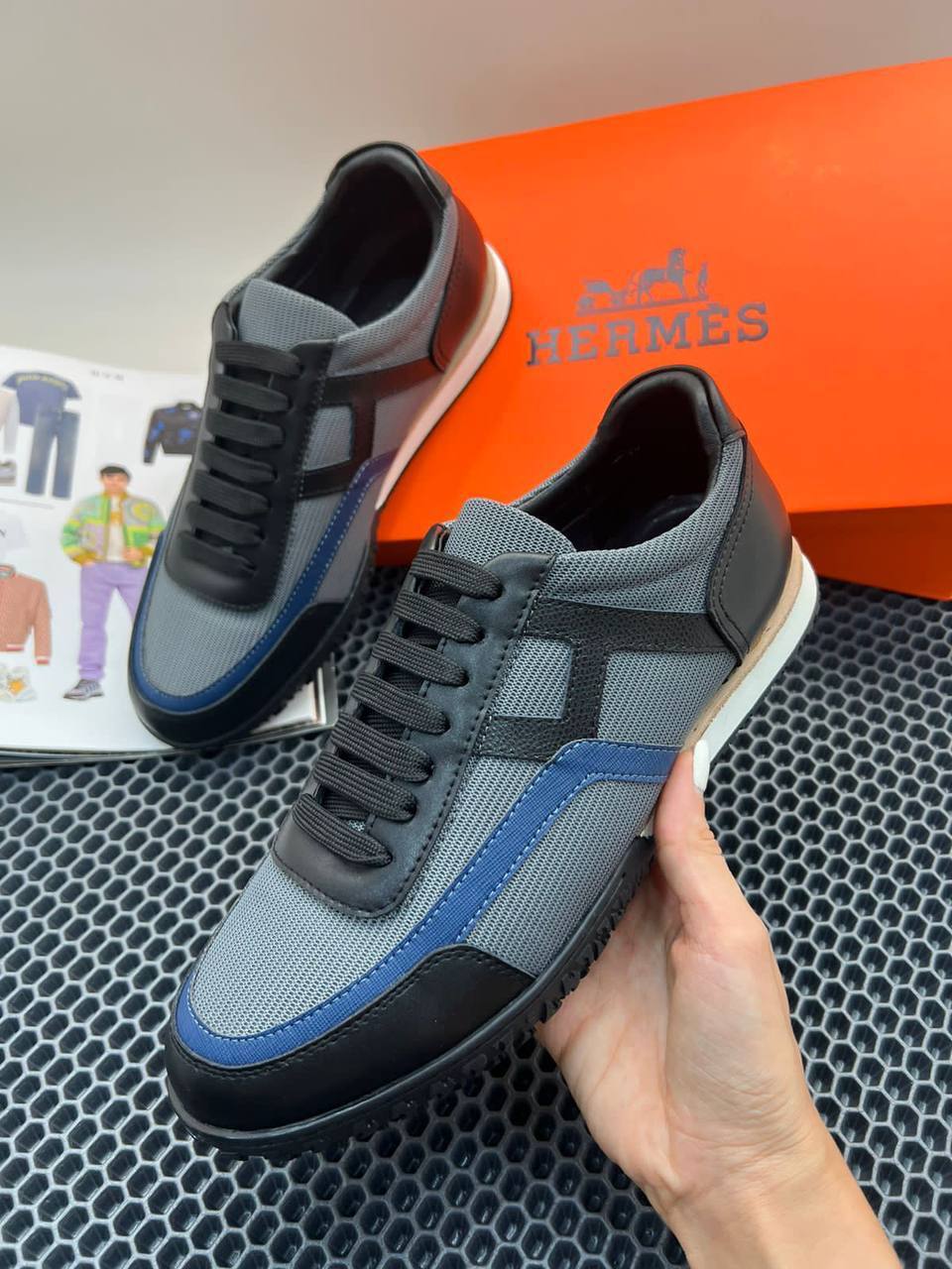 Hermes мужские кроссовки BP-18458 Hermes мужские кроссовки BP-18458