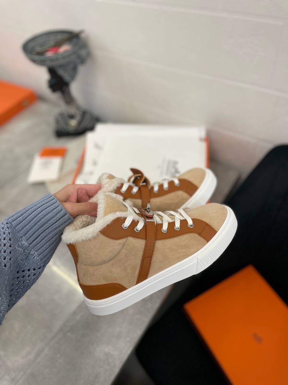 Повседневные женские кеды Hermes BP-42869 Повседневные женские кеды Hermes BP-42869