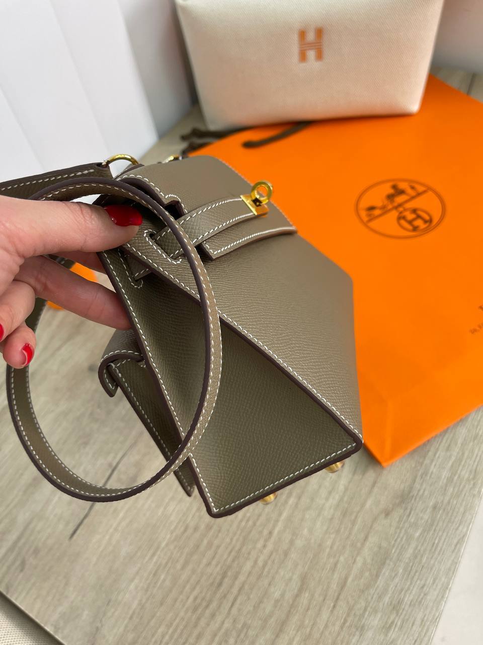 Премиум женская сумка Kelly Epsom Hermes BP-23855 Премиум женская сумка Kelly Epsom Hermes BP-23855