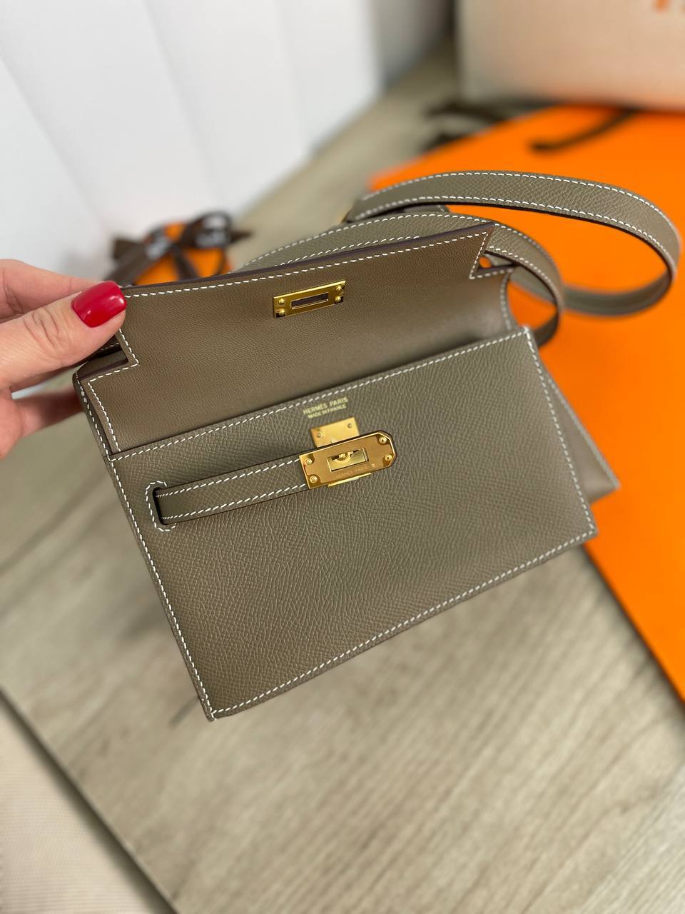 Премиум женская сумка Kelly Epsom Hermes BP-23855 Премиум женская сумка Kelly Epsom Hermes BP-23855