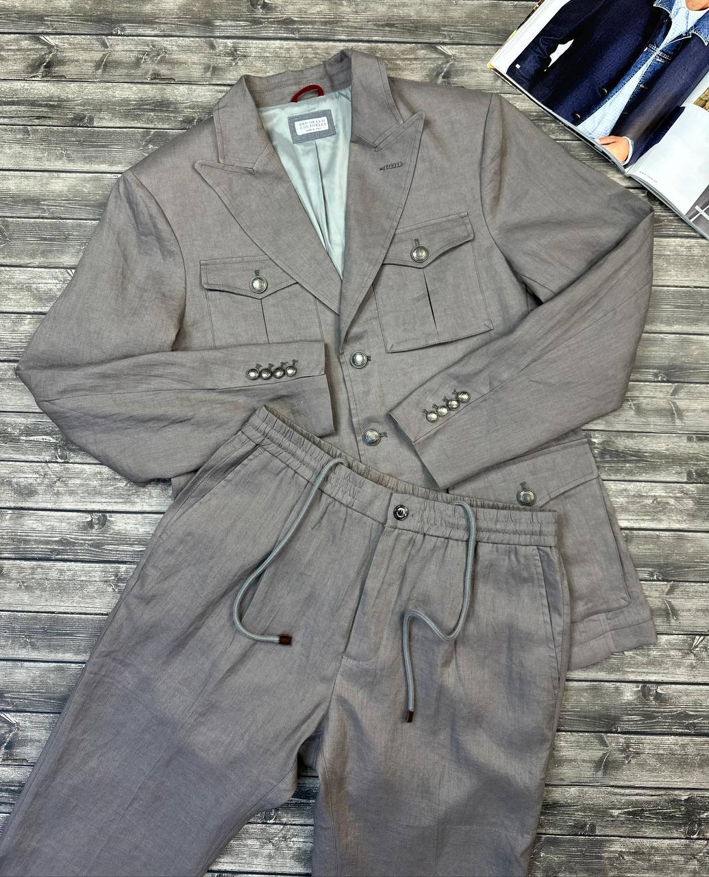 Льняной стильный костюм BC BP-50083 Льняной стильный костюм BC BP-50083