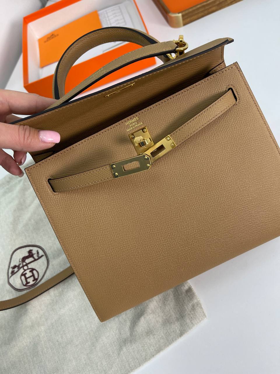 Трендовая сумка женская Kelly, 25 Epsom Hermes BP-22590 Трендовая сумка женская Kelly, 25 Epsom Hermes BP-22590