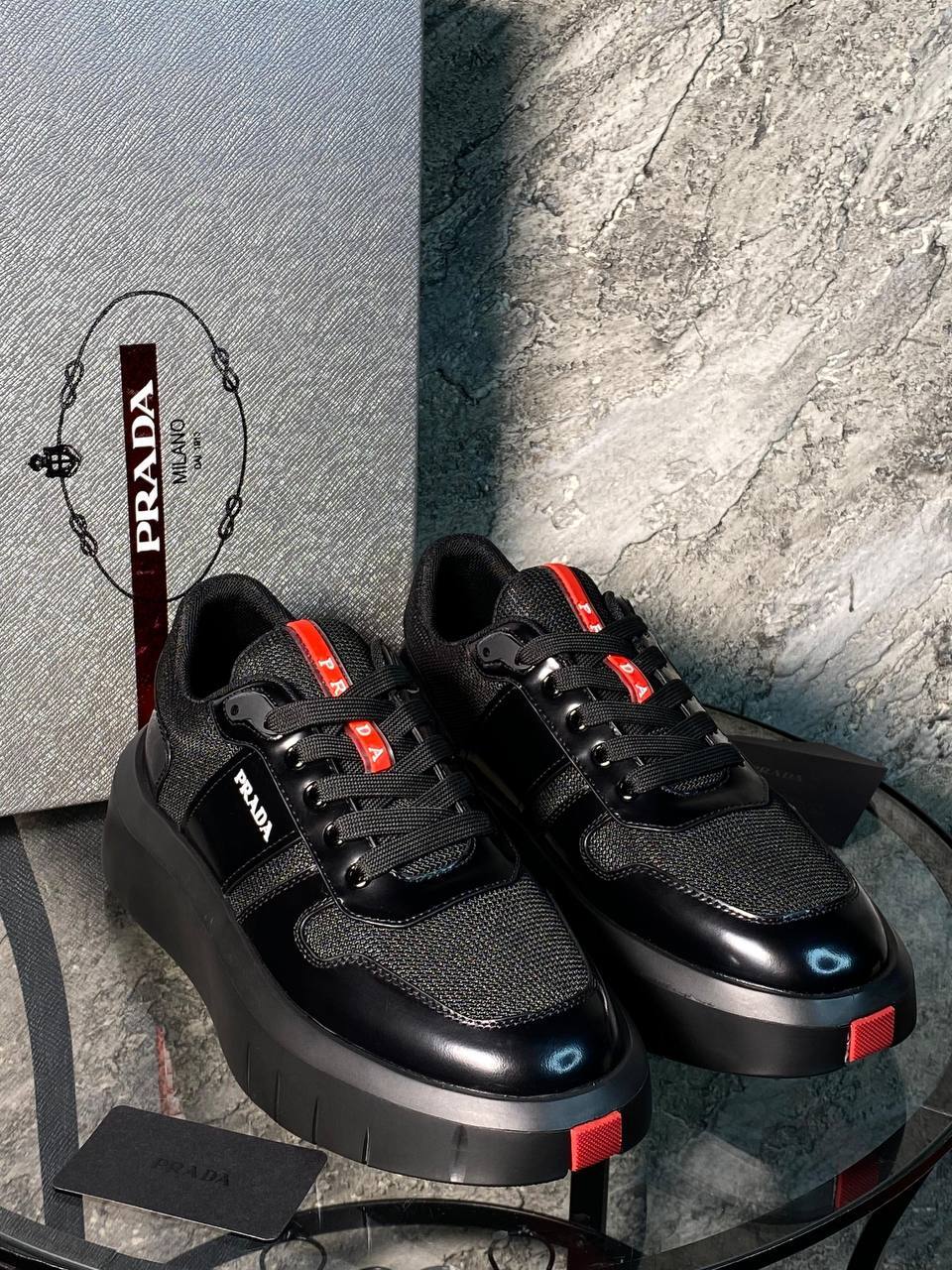 Prada стильные кроссовки BP-48247 Prada стильные кроссовки BP-48247