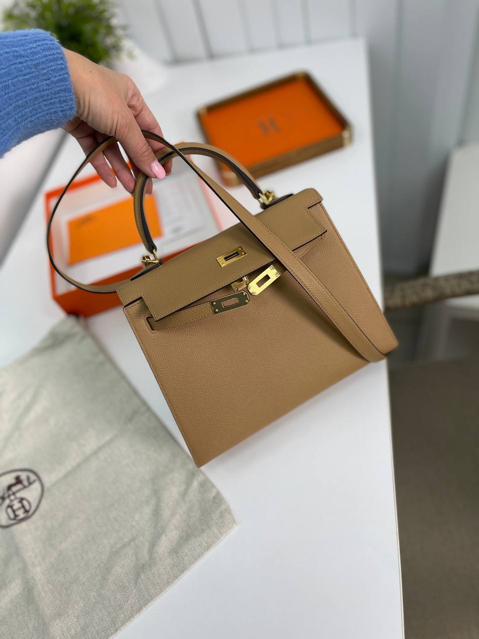 Трендовая сумка женская Kelly, 25 Epsom Hermes BP-22590 Трендовая сумка женская Kelly, 25 Epsom Hermes BP-22590