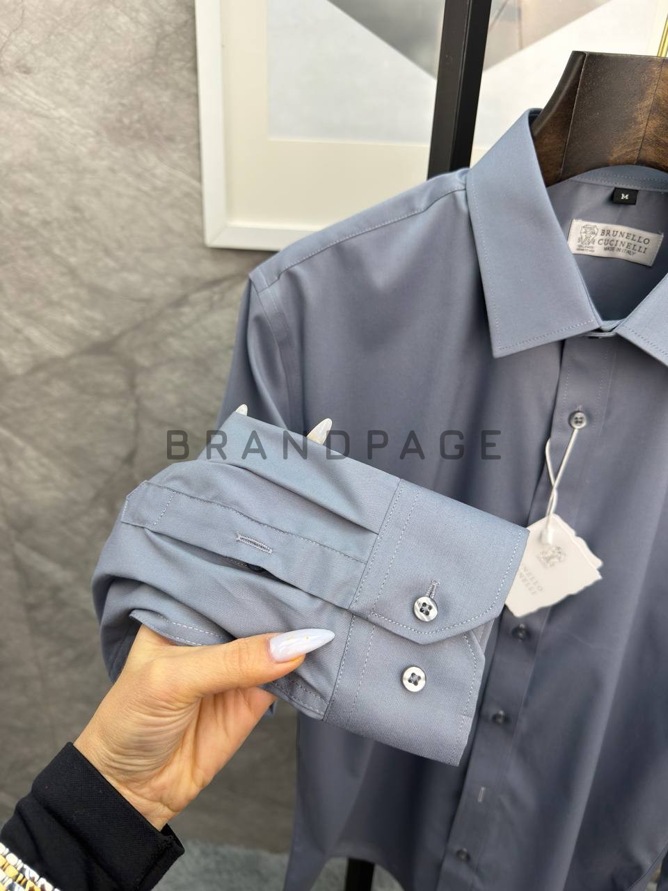 Рубашка хлопковая Brunello Cucinelli BPLUX12999