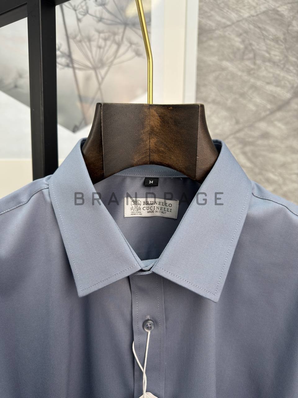 Рубашка хлопковая Brunello Cucinelli BPLUX12999