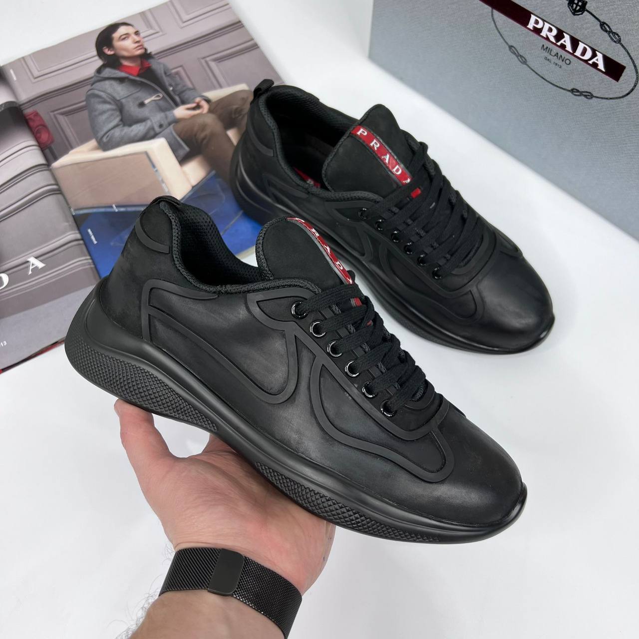 Prada стильные кроссовки BP-21713 Prada стильные кроссовки BP-21713