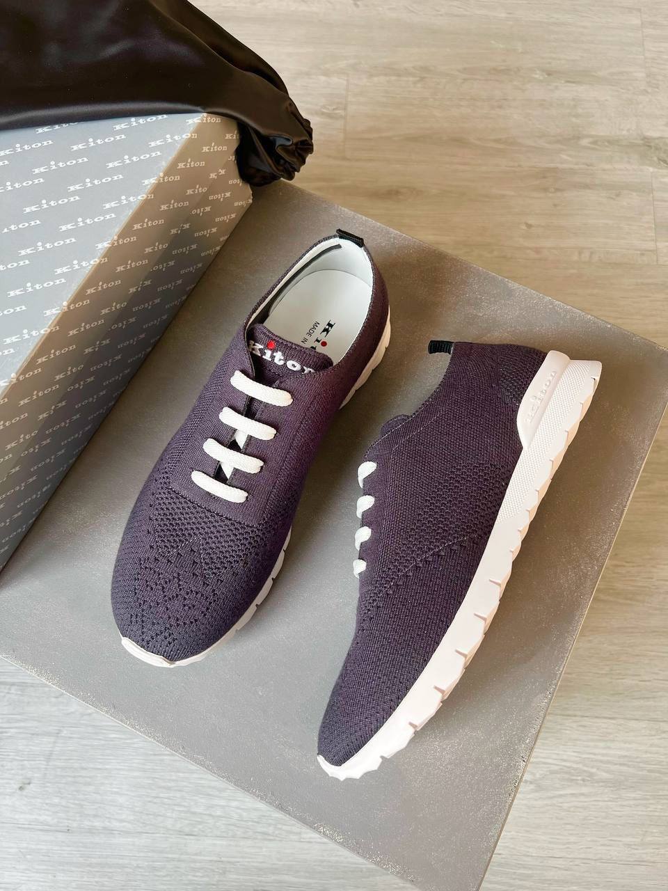 Пурпурные темные кроссовки Kiton BP-33278 Пурпурные темные кроссовки Kiton BP-33278