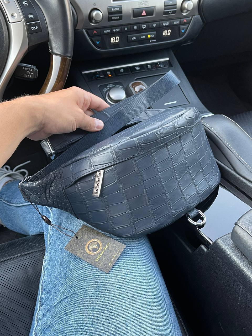 Поясная сумка Stefano Ricci стильная BP-18624 Поясная сумка Stefano Ricci стильная BP-18624