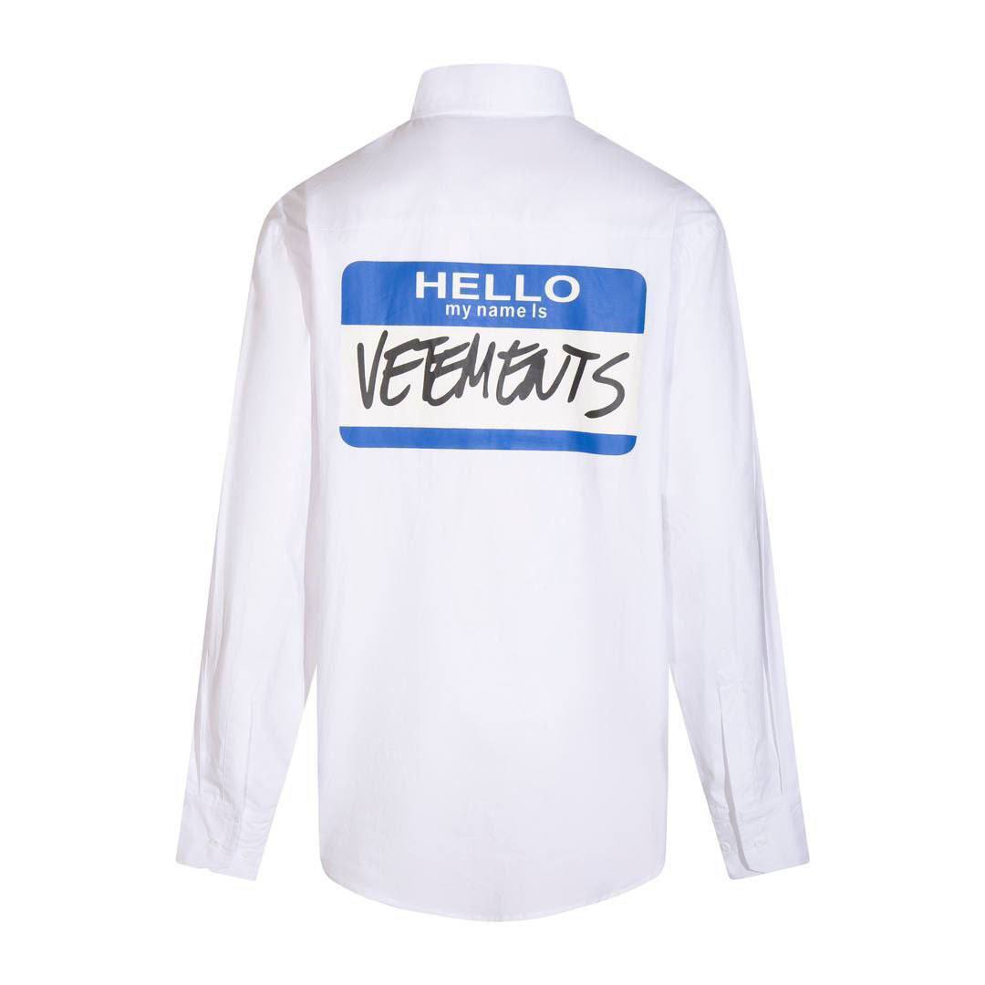 Рубашка белая Vetements BP-592973 Рубашка белая Vetements BP-592973