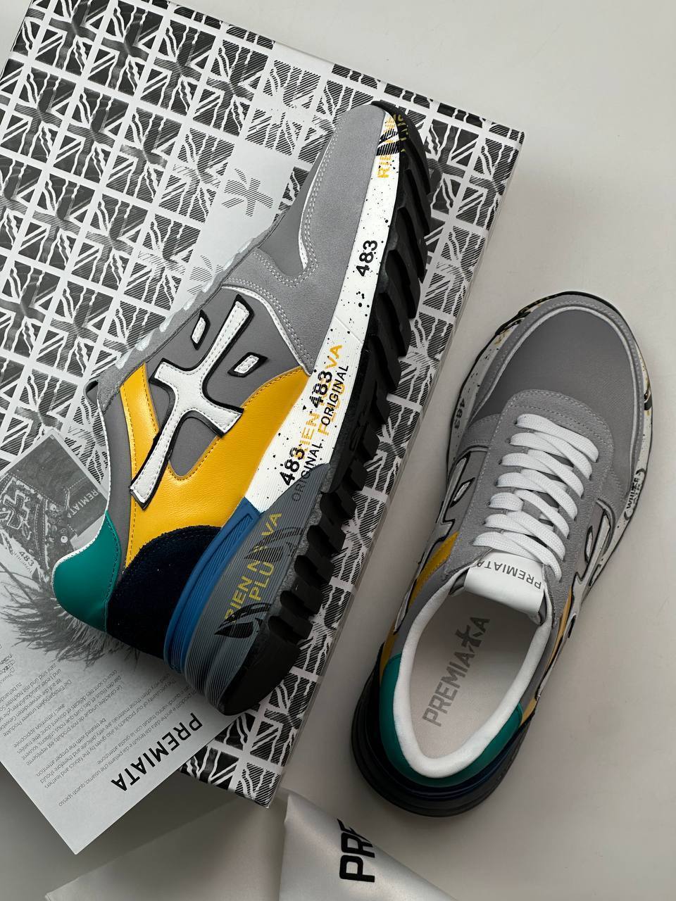 Premiata мультиколор кроссовки BP-32371 Premiata мультиколор кроссовки BP-32371