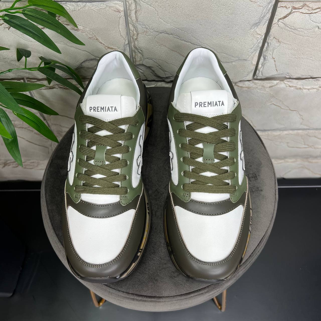 Premiata оливковые кроссовки BP-23609 Premiata оливковые кроссовки BP-23609