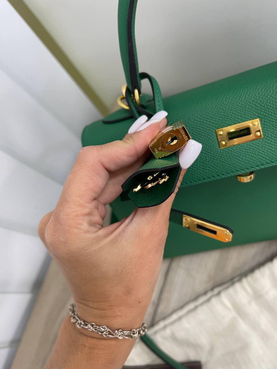 Коллекционная женская сумка Kelly 25 cm, Epsom leather Hermes BP-17181 Коллекционная женская сумка Kelly 25 cm, Epsom leather Hermes BP-17181