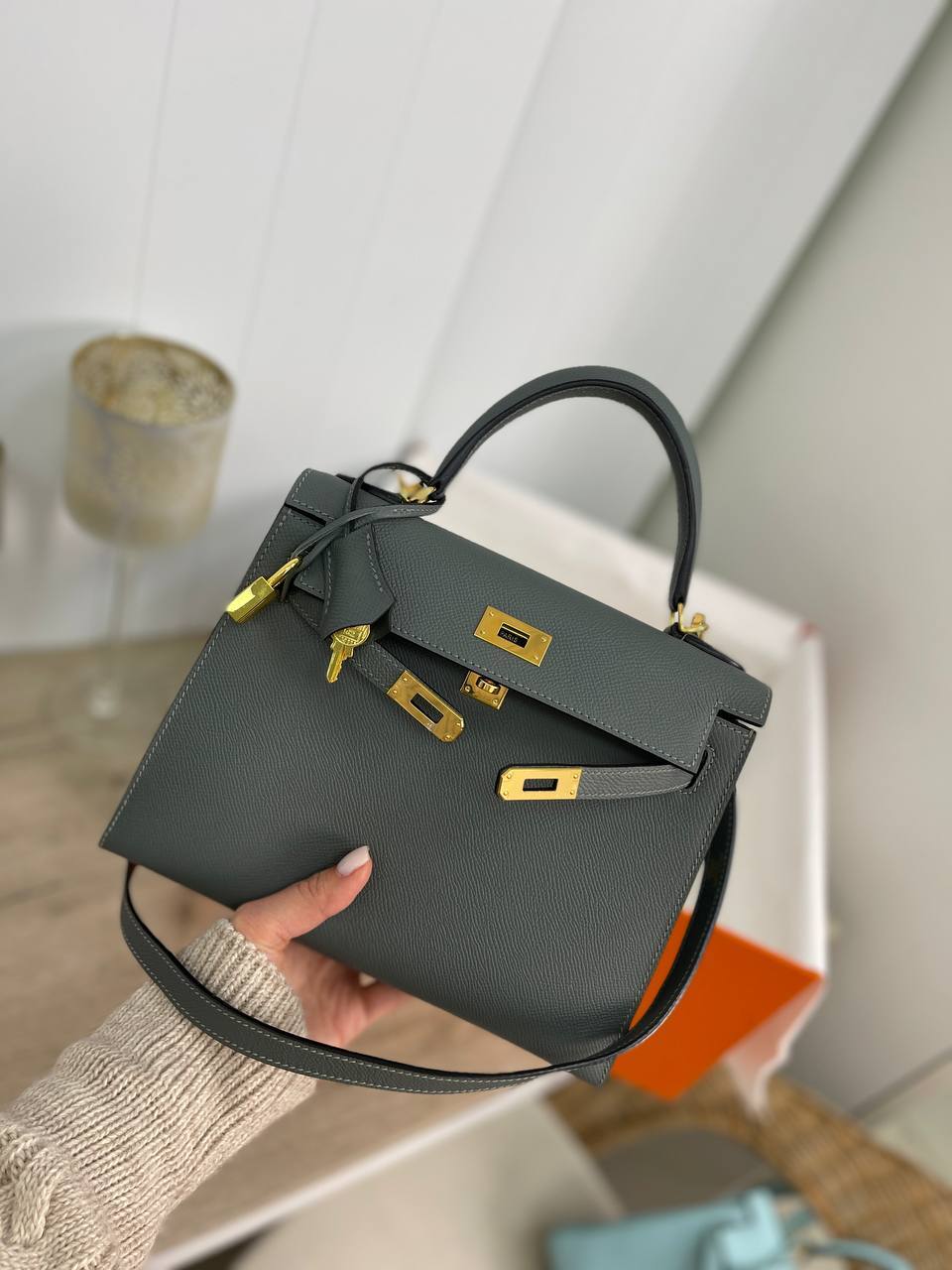 Премиум женская сумка Kelly, 25 Epsom Hermes BP-26719 Премиум женская сумка Kelly, 25 Epsom Hermes BP-26719