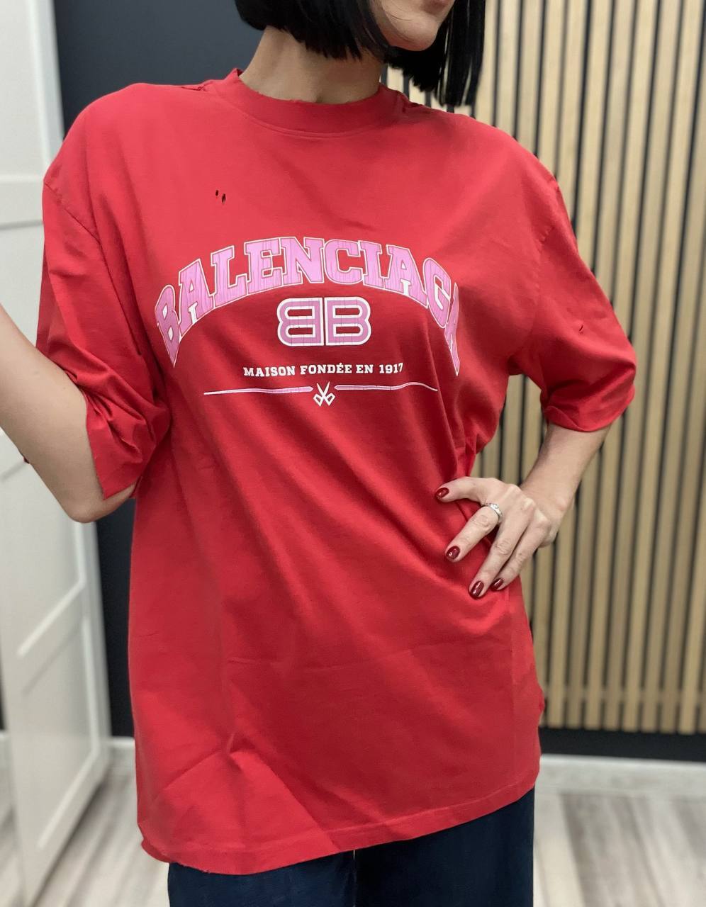 Balenciaga женская трендовая футболка BP-17828 Balenciaga женская трендовая футболка BP-17828