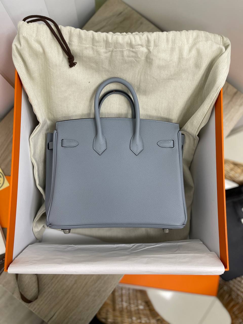 Женская сумка элитная Birkin 25 см, PHW Hermes BP-28289 Женская сумка элитная Birkin 25 см, PHW Hermes BP-28289