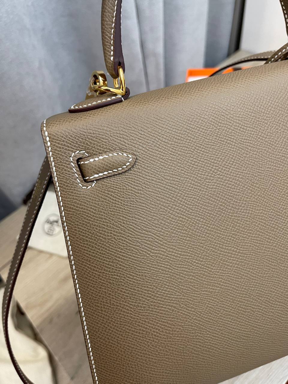 Трендовая сумка Kelly женская, Epsom, 25 см Hermes BP-42419 Трендовая сумка Kelly женская, Epsom, 25 см Hermes BP-42419