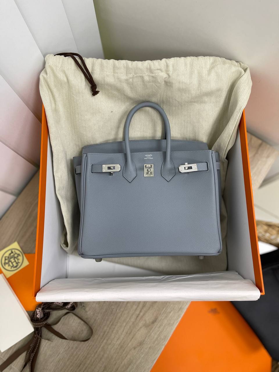 Женская сумка элитная Birkin 25 см, PHW Hermes BP-28289 Женская сумка элитная Birkin 25 см, PHW Hermes BP-28289