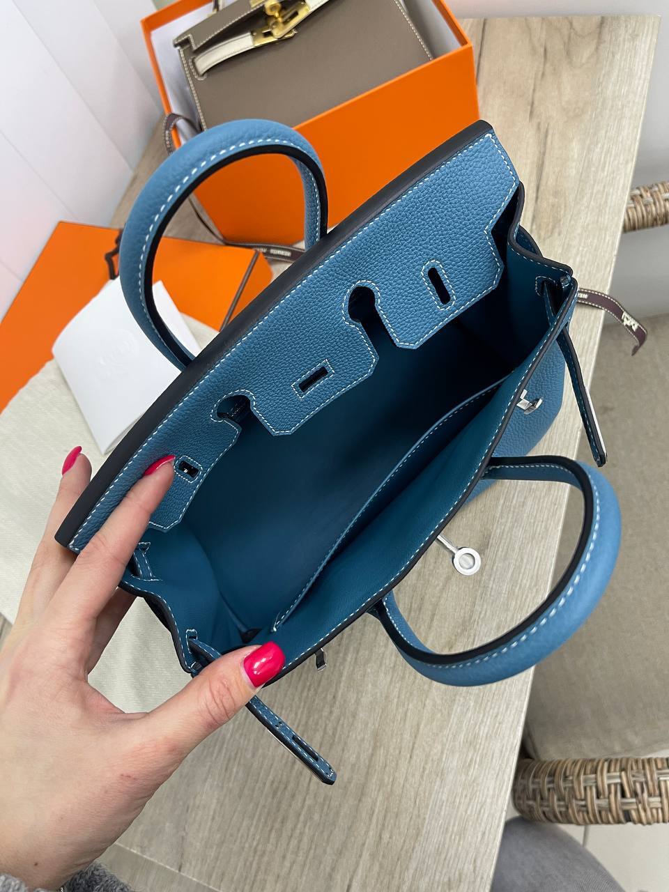 Премиум сумка женская Birkin 25 см, PHW Togo Hermes BP-31229 Премиум сумка женская Birkin 25 см, PHW Togo Hermes BP-31229