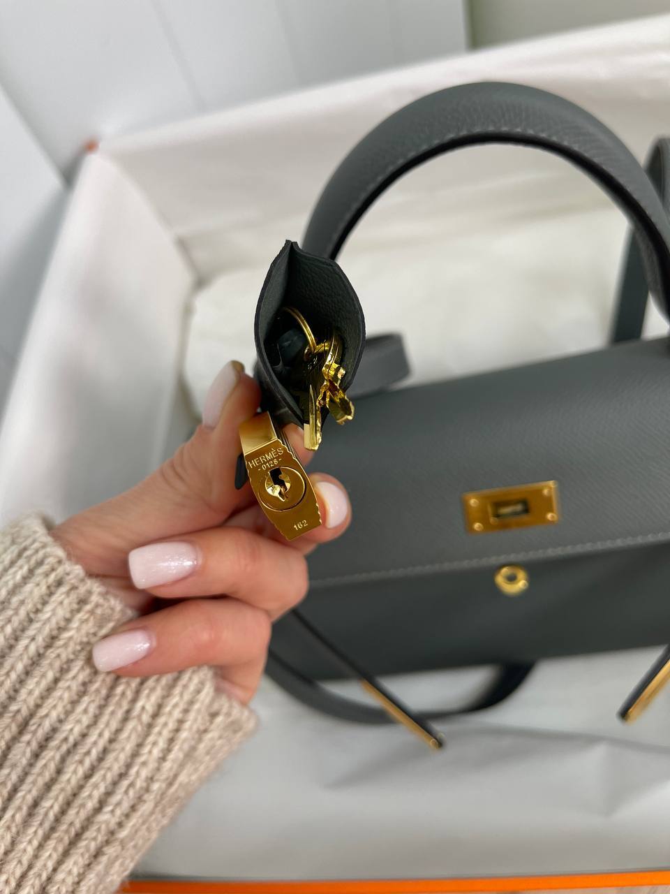 Премиум женская сумка Kelly, 25 Epsom Hermes BP-26719 Премиум женская сумка Kelly, 25 Epsom Hermes BP-26719