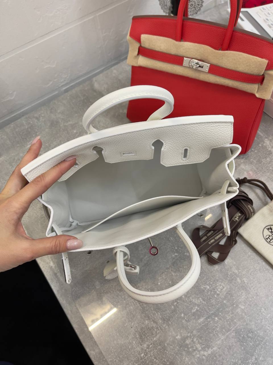 Коллекционная женская сумка Birkin 25 см, PHW Togo Hermes BP-40092 Коллекционная женская сумка Birkin 25 см, PHW Togo Hermes BP-40092