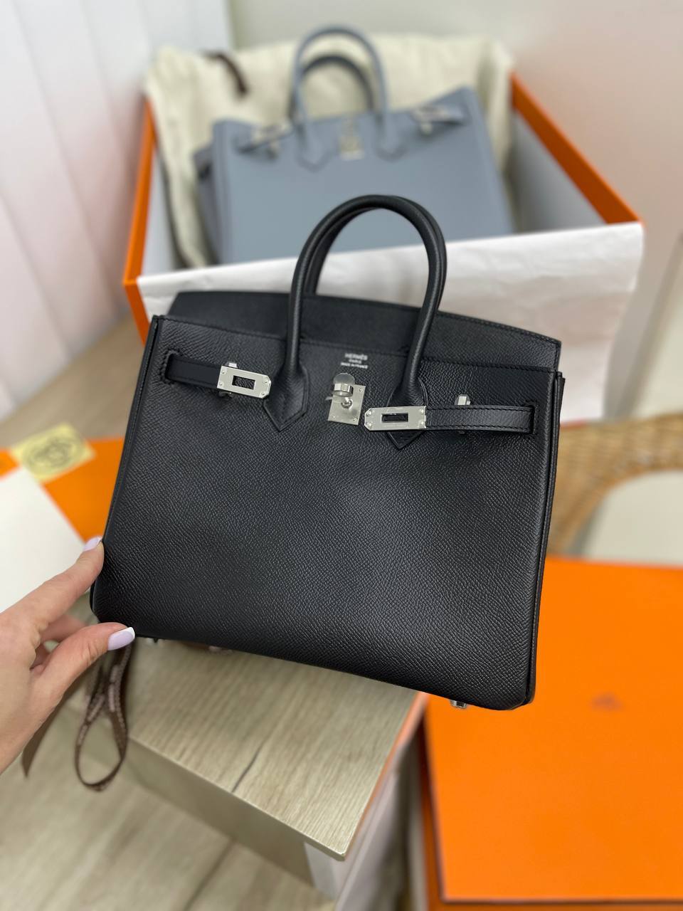 Сумка женская коллекционная Birkin 25 см, PHW Hermes BP-28288 Сумка женская коллекционная Birkin 25 см, PHW Hermes BP-28288