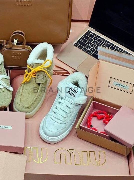 Кроссовки с мехом Miu Miu BPLUX12479 Кроссовки с мехом Miu Miu BPLUX12479
