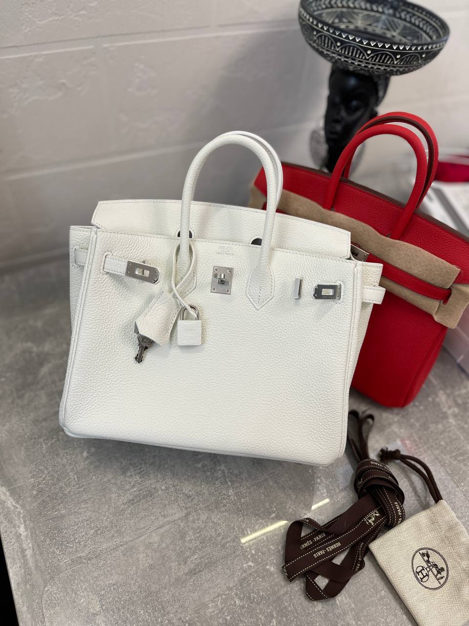 Коллекционная женская сумка Birkin 25 см, PHW Togo Hermes BP-40092 Коллекционная женская сумка Birkin 25 см, PHW Togo Hermes BP-40092