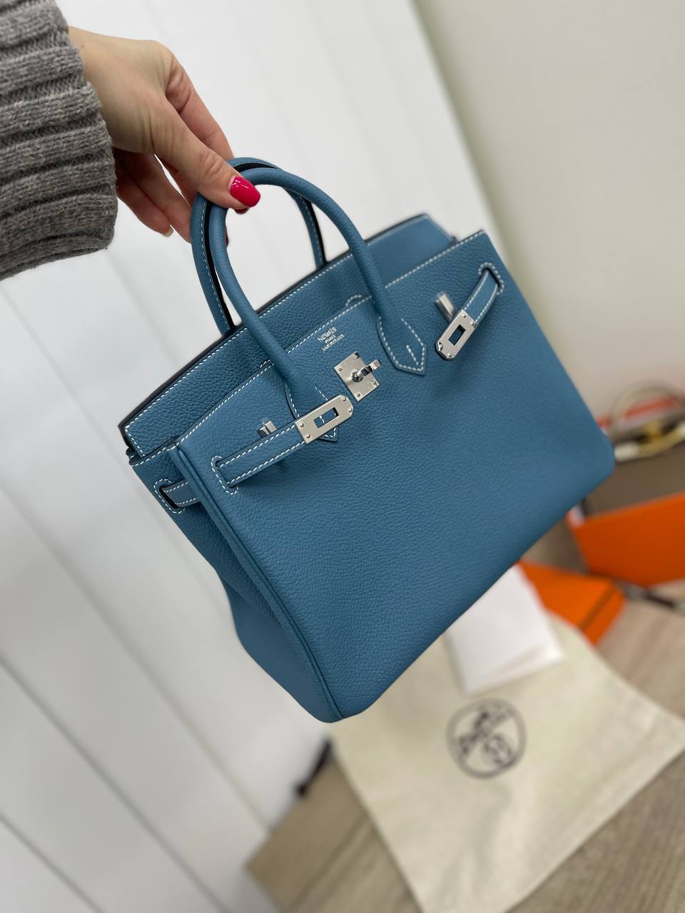 Премиум сумка женская Birkin 25 см, PHW Togo Hermes BP-31229 Премиум сумка женская Birkin 25 см, PHW Togo Hermes BP-31229