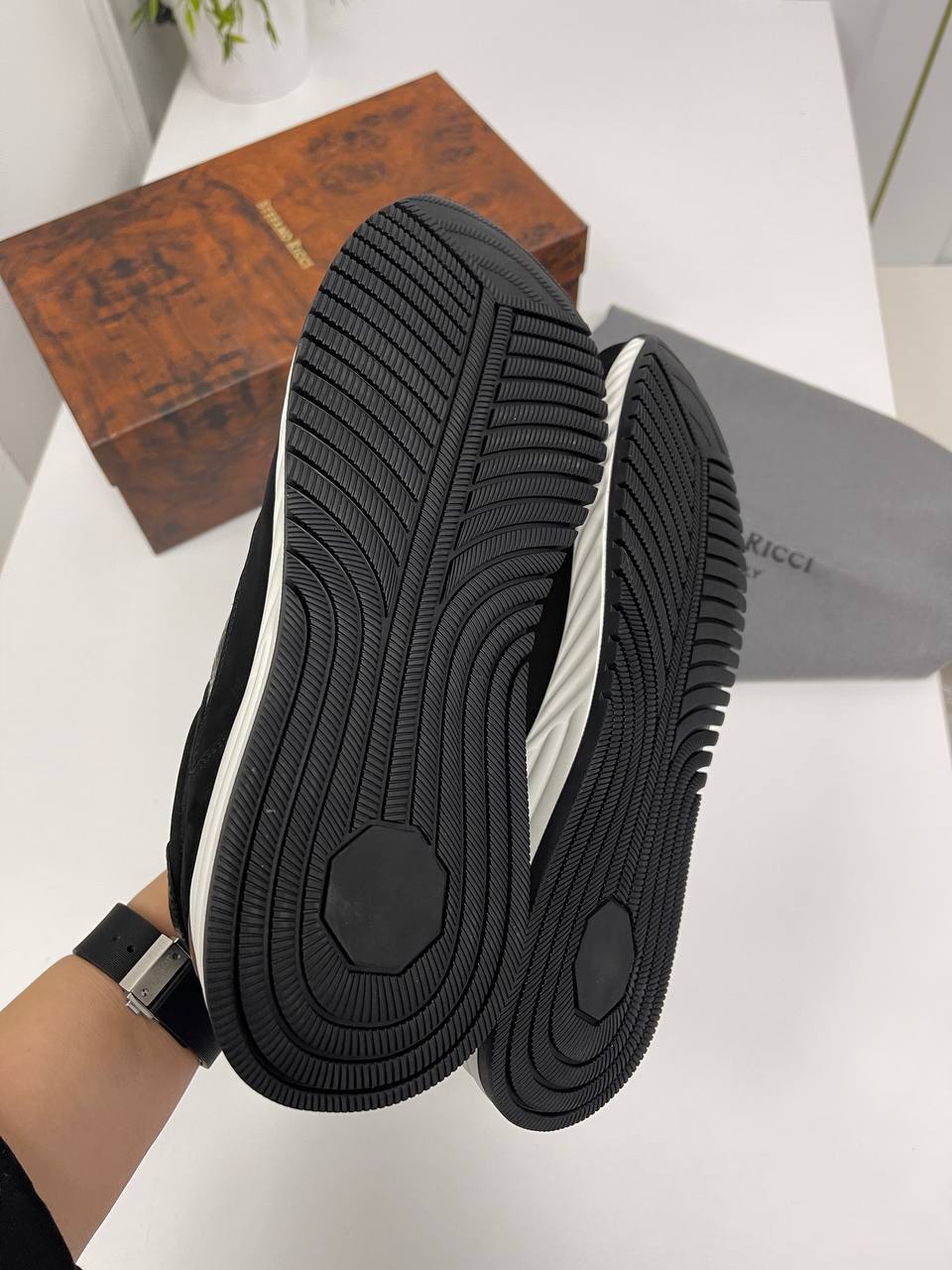 Черные мужские кроссовки Stefano Ricci BP-25193 Черные мужские кроссовки Stefano Ricci BP-25193