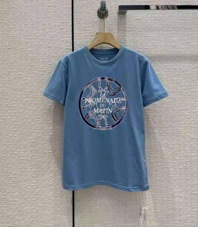 Женская коллекционная футболка Hermes BP-26166 Женская коллекционная футболка Hermes BP-26166