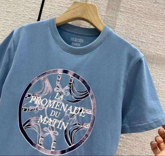 Женская коллекционная футболка Hermes BP-26166 Женская коллекционная футболка Hermes BP-26166