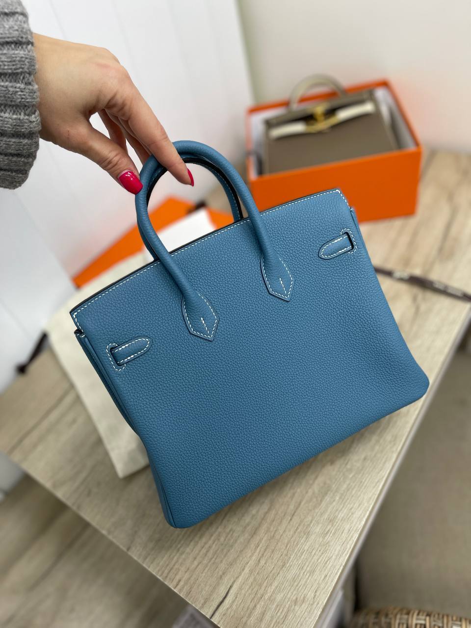 Премиум сумка женская Birkin 25 см, PHW Togo Hermes BP-31229 Премиум сумка женская Birkin 25 см, PHW Togo Hermes BP-31229