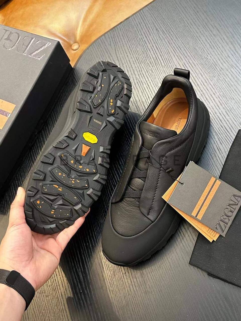 Кроссовки из замши и кожи Zegna BPLUX5404 Кроссовки из замши и кожи Zegna BPLUX5404