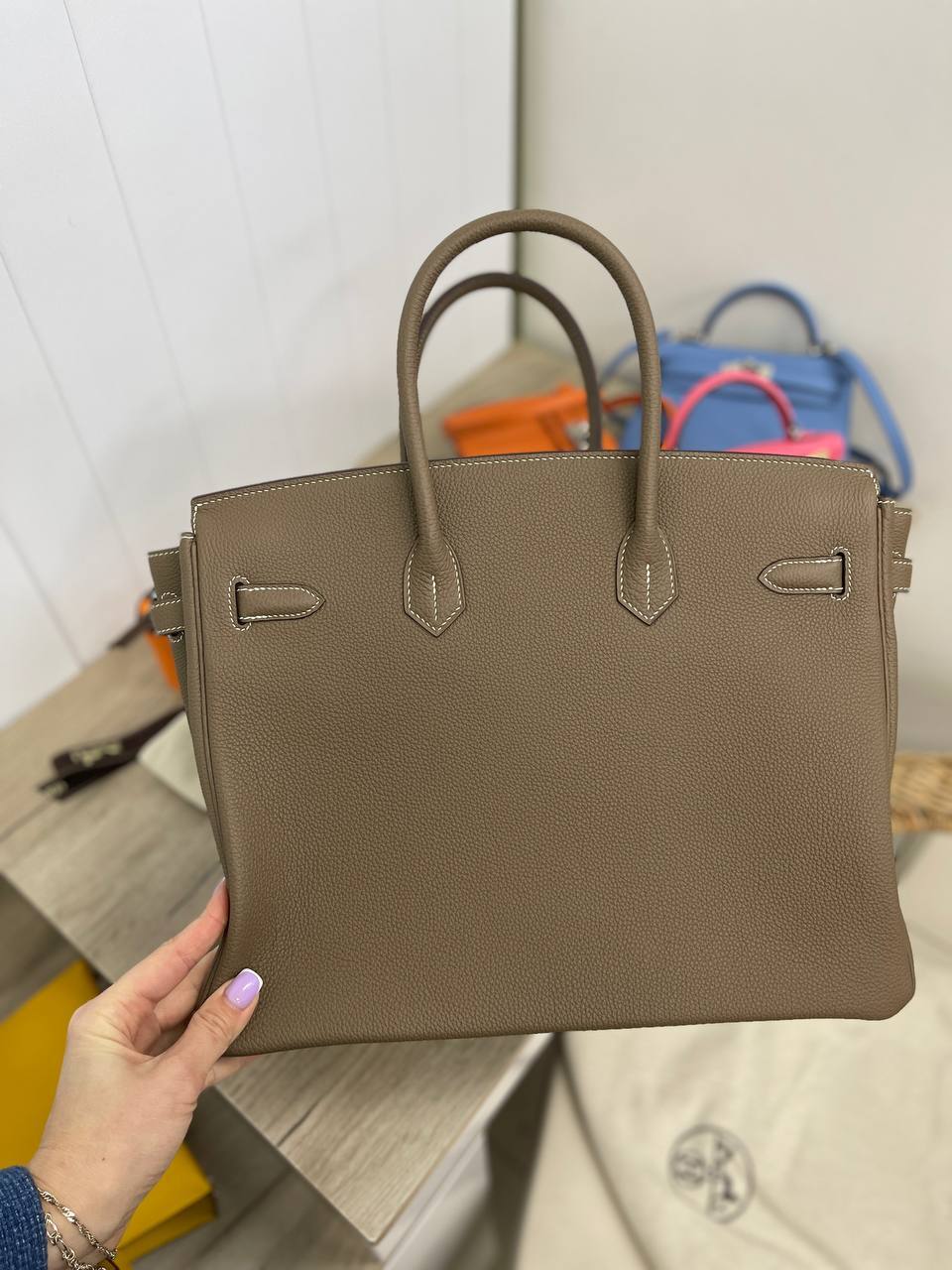 Женская сумка премиум Hermes Birkin, 35 PHW BP-32899 Женская сумка премиум Hermes Birkin, 35 PHW BP-32899