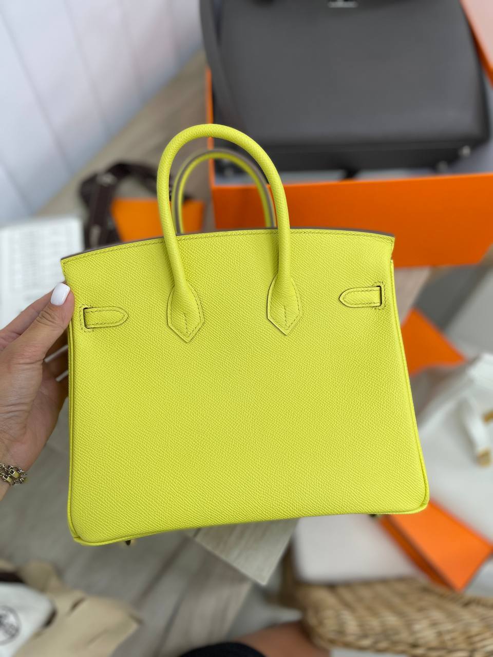 Сумка женская коллекционная Hermes Birkin 25 cm, Epsom Color Soufre BP-15589 Сумка женская коллекционная Hermes Birkin 25 cm, Epsom Color Soufre BP-15589