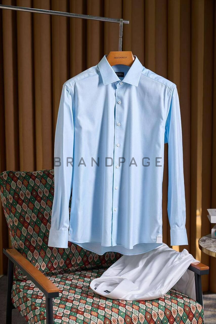 Рубашка хлопковая Zegna BPLUX5378 Рубашка хлопковая Zegna BPLUX5378